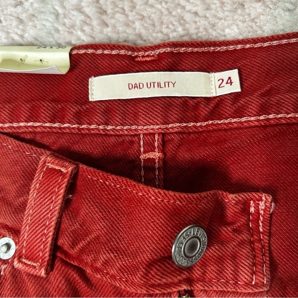 NWT Levis Dad Utility Burnt Red Pants SZ 24 Fall Autumn Back to School Mid Rise - Picture 3 of 13